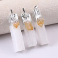 2026 Factory Wholesale Custom Bullet New Fashion Crystal Point Selenite Gemstone Quartz Pendant