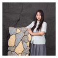 Solid Surface Indoor/Outdoor 3D Rock Stone Panel Broken Mountain Stones PU Veneer Background Wall Decorative Slab Interior