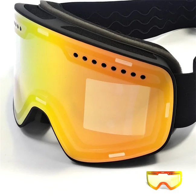 UV400 Ski Goggles with Anti-Fog & Magnetic Interchangeable Lenses New Sports Eyewear for Snow Activities