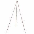 CAMPINGMOON 4 Sections Updated Bronze Black Color Aluminum Alloy Outdoor Camping Cooking Hanging Pot Tripod for Campfire Picnic