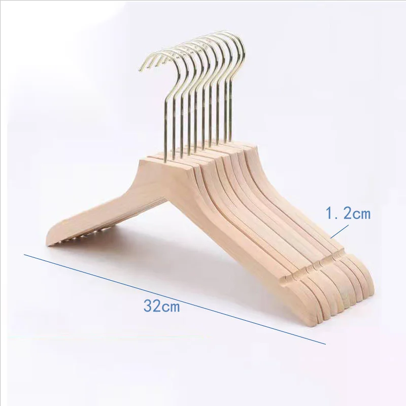 New Design Wood Clothing Display Hangers Rotating Hooks Non-Slip Wooden Hangers Coat Suit Shirt Brand Hangers