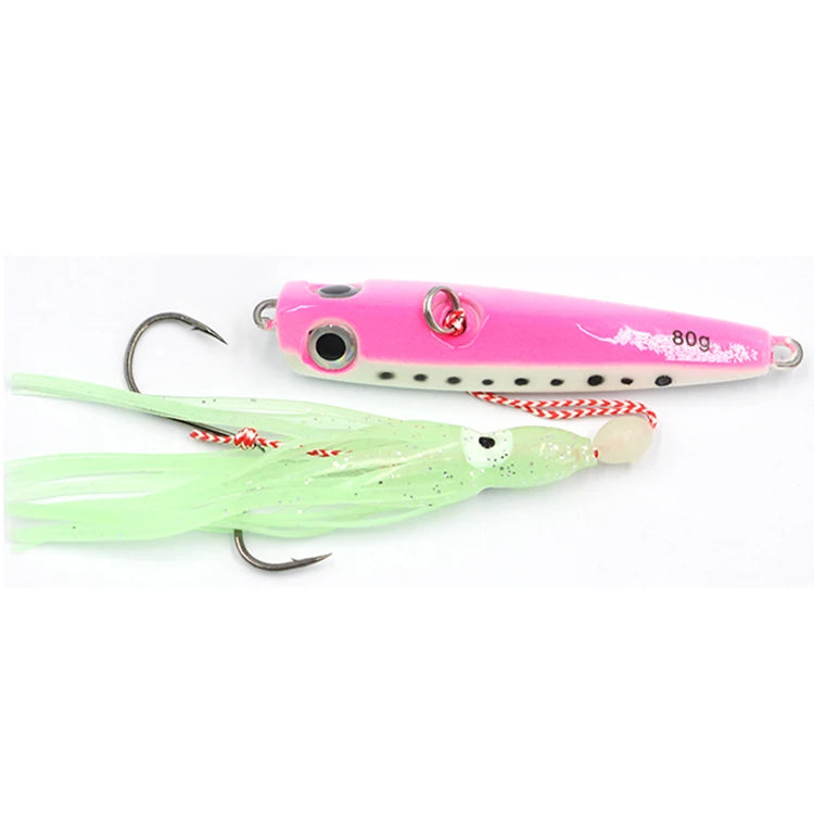 Selco  Factory Stocked Fishing Slow Jigging Lure Madai Tuna Jigs Rubber Skirts Ocean Boat Fishing Printed