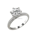 Moissanite Jewelry Wedding Ring Gold Elegant Engagement for Women 14K White Circle Wedding Bands or Rings Wholesale Moissanite