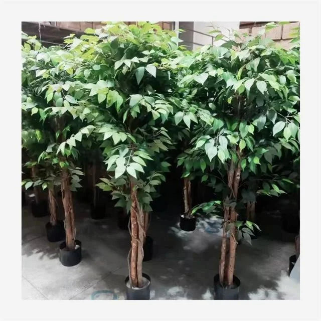 Fake Tree Wholesale Cheap 3ft 6ft Home Indoor Decoration Plastic Long Artificial Ficus Banyan Tree Plant