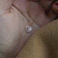 Trendy Girls Design Sterling Silver Lover Heart Mother Pearl Pendant Necklace