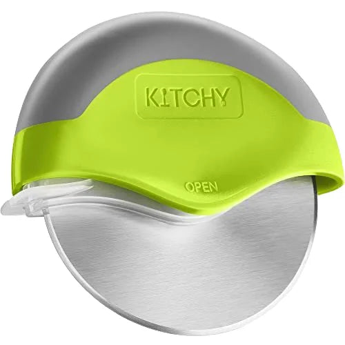 Pizza Cutter Wheel with Protective Blade Cover Easy to Clean and Dishwasher Safe Handheld Pizza Slicer for Kitchen Gadgets