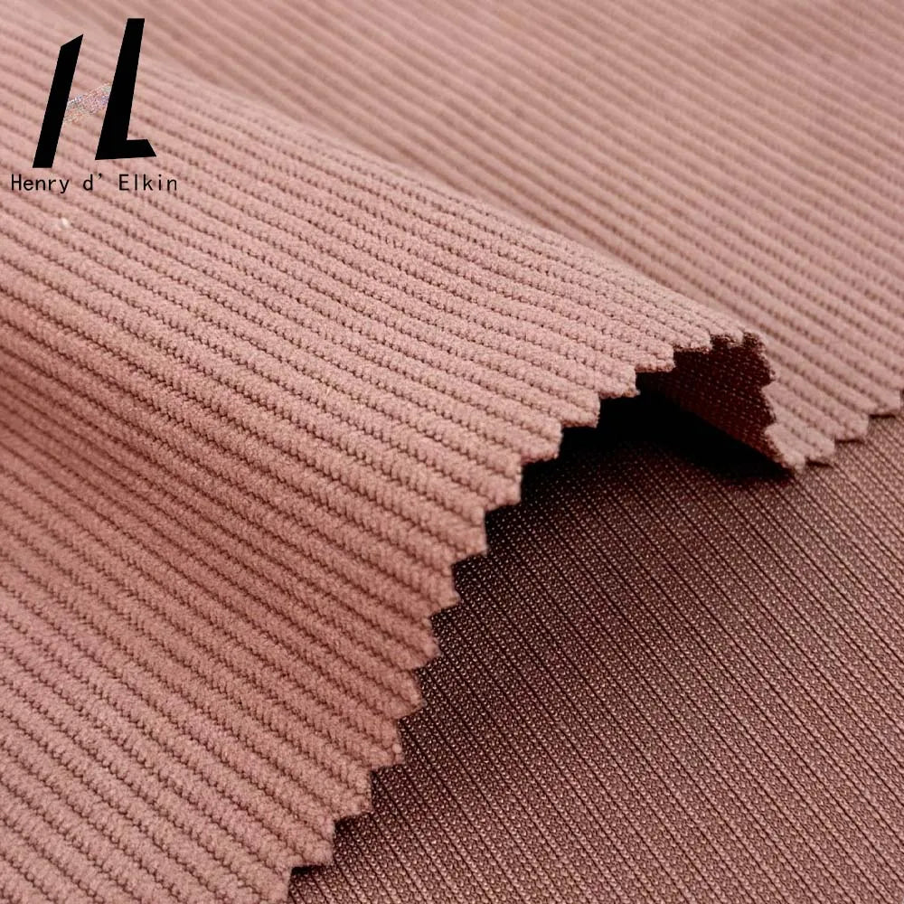 Custom Color 11W Stretch Polyester Corduroy Fabric Durable Ribbed Texture Sofa Manufacturing Material