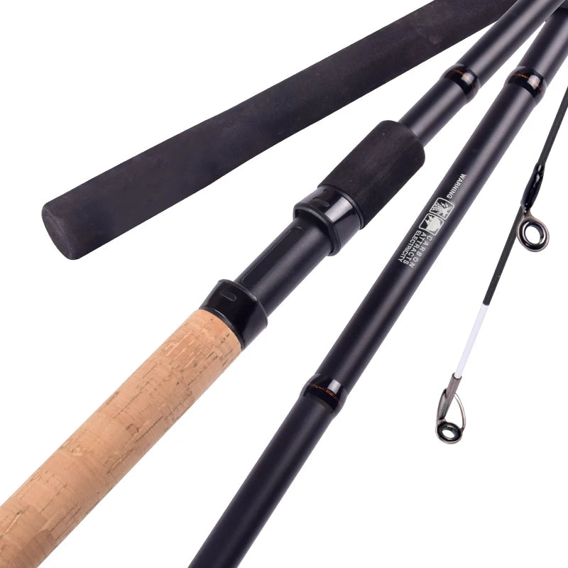 New Arrival 4.2m 3+3C Long Casting Fishing Spinning Rod Pure Carbon Feeder Fishing Rod Boat Fishing Accessories Feeder Rods