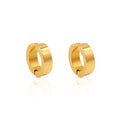 Chris April 316L Stainless Steel PVD Plated Gold None Piercing Ear Hoops Earring