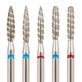 Russian Manicure Professional 3/32" Spiral Flame Cuticle Diamond Nail Drill Bit for Nail Salon and Home Use