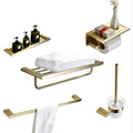 Luxury Bathroom Hotel Toilet Accessories Brass Bathroom Accessory Set in Brushed Gold