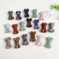 Wholesale Natural Various Gemstone Crystal Mini Carved Dog Bone