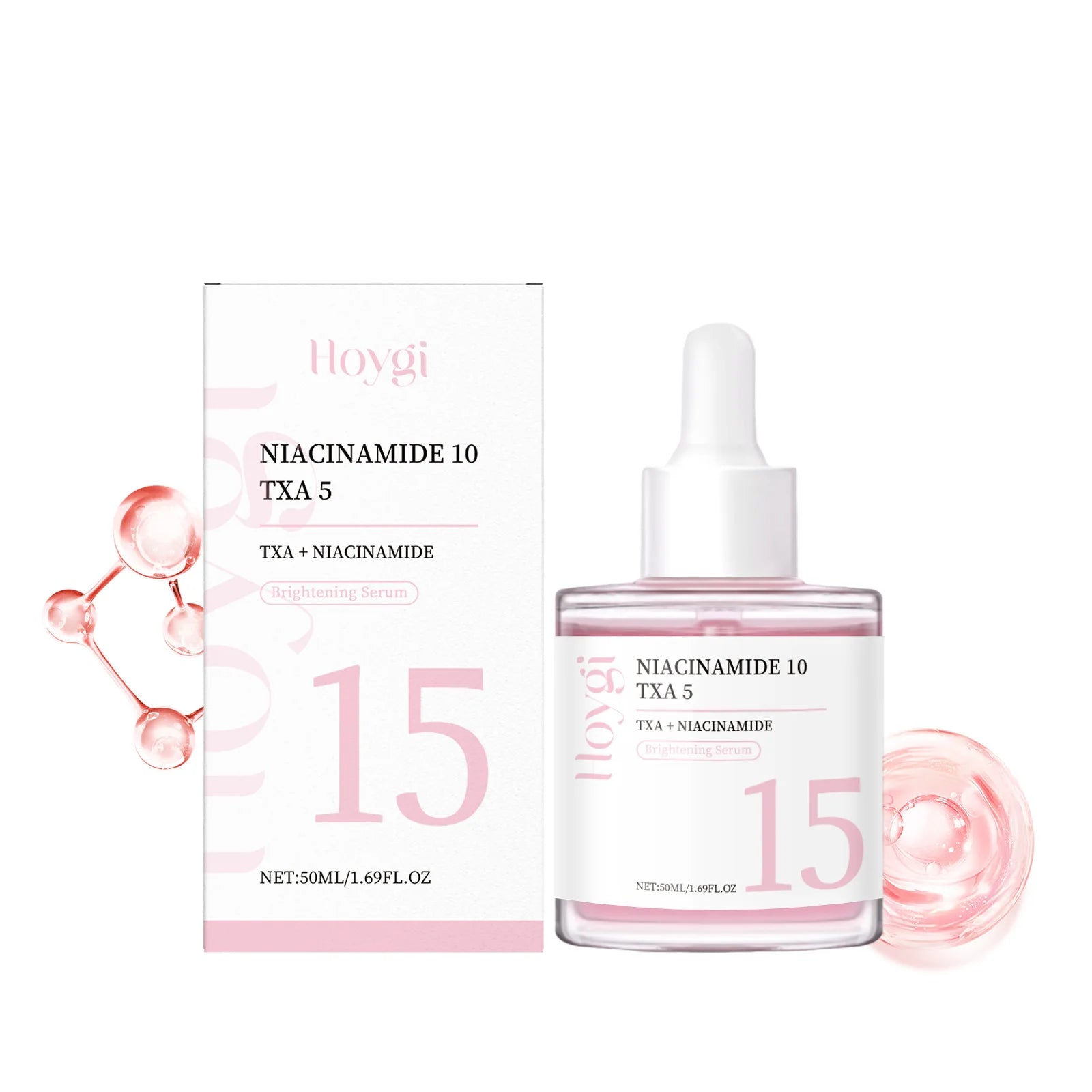 HOYGI Herbal Niacinamide Facial Serum for Skin Care Moisturizing Brightening Anti-Wrinkle Whitening Features Targets Face Body