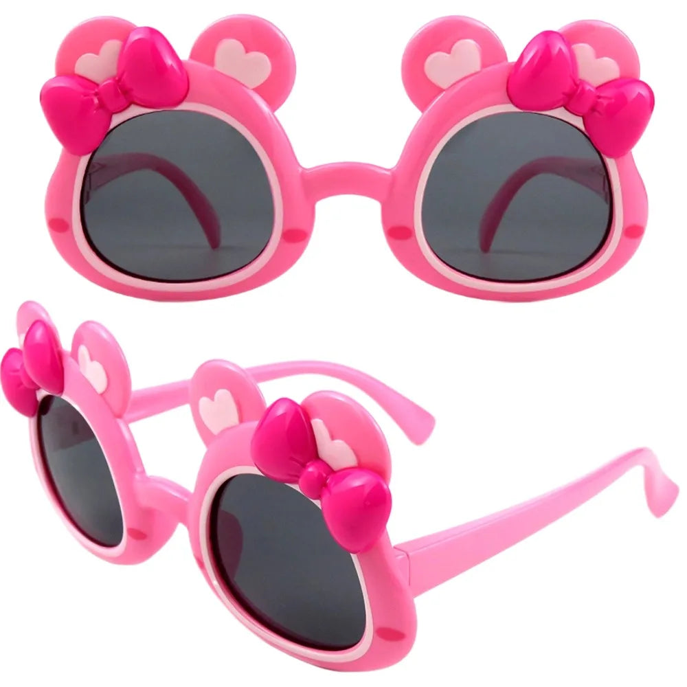 Wholesale 2025 Kids Sunglasses Cute Cartoon Rabbit Frame UV400 Polarized Rectangle Style Protective TPEE for Outdoor Boys Girls