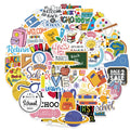 50Pcs Stationery Graffiti Stickers Suitcase Skateboard Guitar Decorative Stickers DIY Waterproof Gift Sticker for Kids