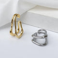 ETSY Hot Double-layer Ear Bone Clip Women Trendy Ear Clip Cuff Earrings Irregular Earmuffs No Pierced Earrings for Girls Gifts