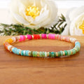 Go2boho  Natural Stone Beaded Jewelry Boho Summer Trendy Multi Hematite Stone & Colorful Shell Beads Bracelets for Women