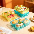 2/3/4 Compartment Meal-Prep Containers with Custom-Fit Lids Microwaveable Freezer and Dishwasher Safe Food Storage Containers