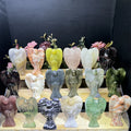 Hot Sale Fengshui Natural Crystals  Handmade Healing Stone Green Fluorite Mixed Angel Carving   for Decoration