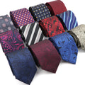 Fashion Neckties Classic Men's Stripe Necktie Royal Blue Wedding Ties Jacquard Woven Silk Men Solid Tie Polka Dots Neck Ties