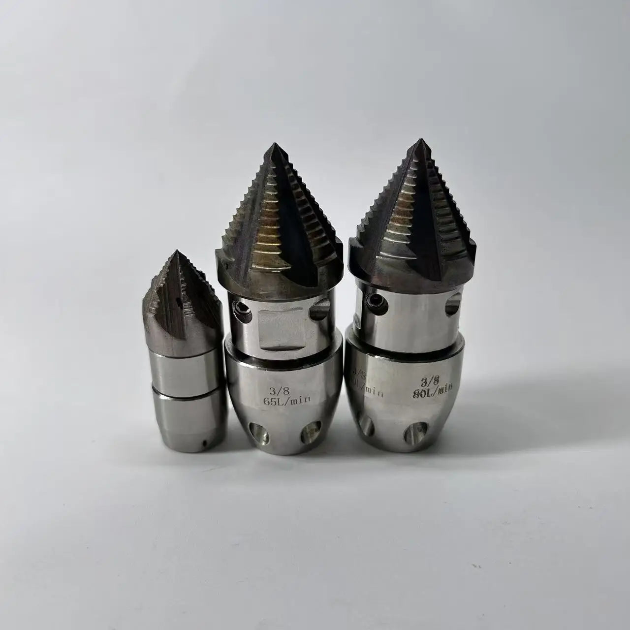 1/2 Female Stainless Steel Sewer Pipe Rotating Cleaning Nozzle Drain Cleaning Machine Sewer Jetter