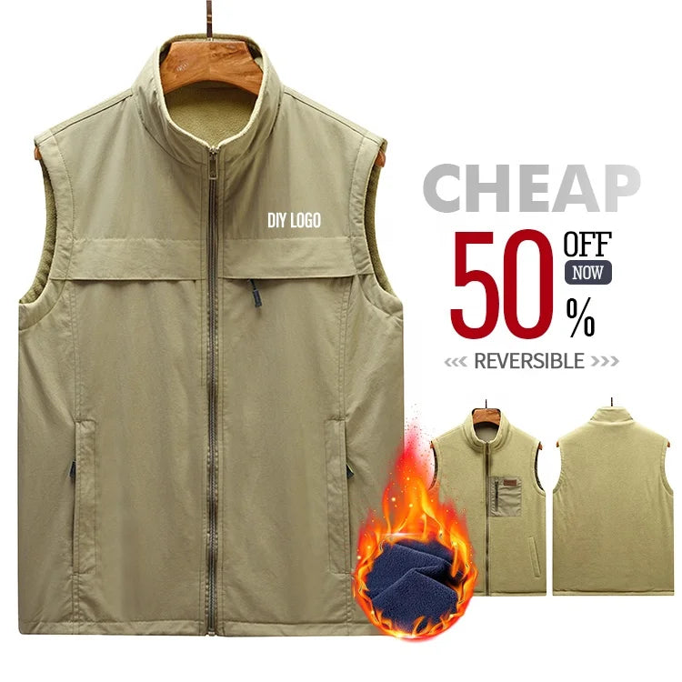 High Quality Custom logo Thermal Vest for Men and Women Down Vest Lightweight Vest With Pockets