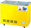 Commercial 269L Solar Mini Deep Freezer with 2-Door Glass Doors Portable Ice Cream Display R600a/R134a 1 Year Warranty