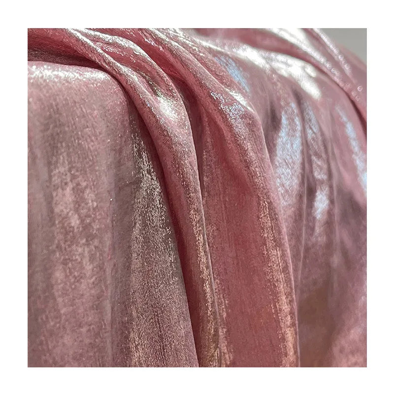 Wholesale 100% Polyester Foil Satin Fabric with Glitter Printed Shiny Metallic Tulle  Fabric for Evening Stage Garment Dress
