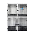 Petsproofing Professional Puppy Cage Large Dog Kennel Pet Dog Cages Modular Crates Cat Dog Cage 4 Wheels