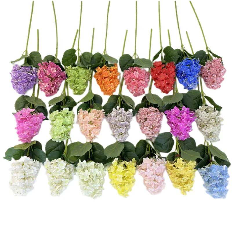 Superior Latex Real Touch Pagoda Hydrangea Artificial Flowers Hydrangeas in Bulk for Sale