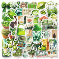 50Pcs Green Aesthetic VSCO Graffiti Stickers for Book Luggage Decor Scrapbook DIY Sticker