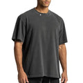 Custom Long Knitted 100% Cotton Men's GSM 350 Heavyweight Oversized O-Neck Short Sleeve Breathable Streetwear Luxury T-Shirt