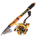 Carbon Fiber Telescopic Fishing Rod Portable Spinning Fishing Reel Combo Set Sea Boat Rock Fishing Rod Reel