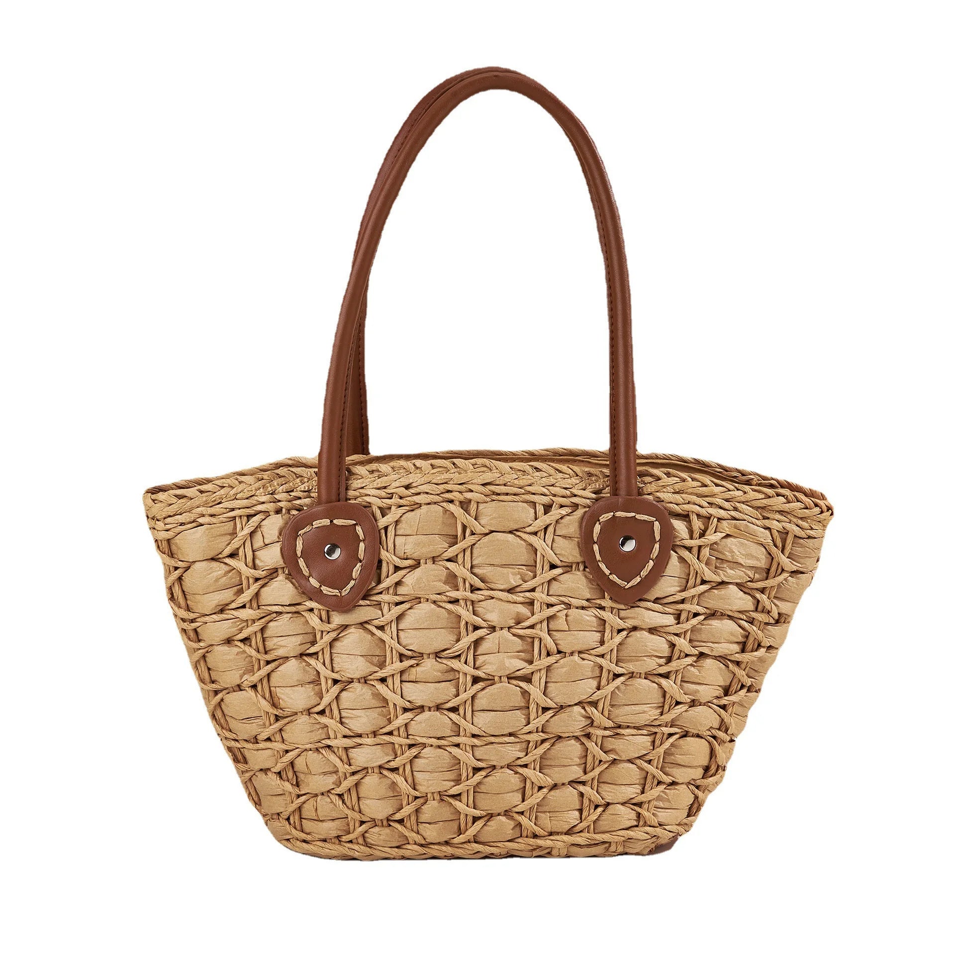 Wholesale Straw Handbag Straw Bag Supplier Women Fashion Straw Tote Summer Beach Bag
