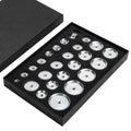 25pcs Watch Capping Machine Dies Back Cover Pressing Aluminum Mold Accessories 10pcs 12-33mm Round Dies 14pcs 17-44mm Press Dies