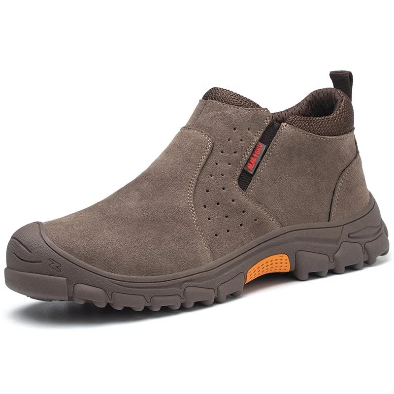Men's Safety Shoes Steel Toe Work Shoes Breathable Welding Safety Shoes Shock Proof Puncture Proof Anti-Slip Footwear