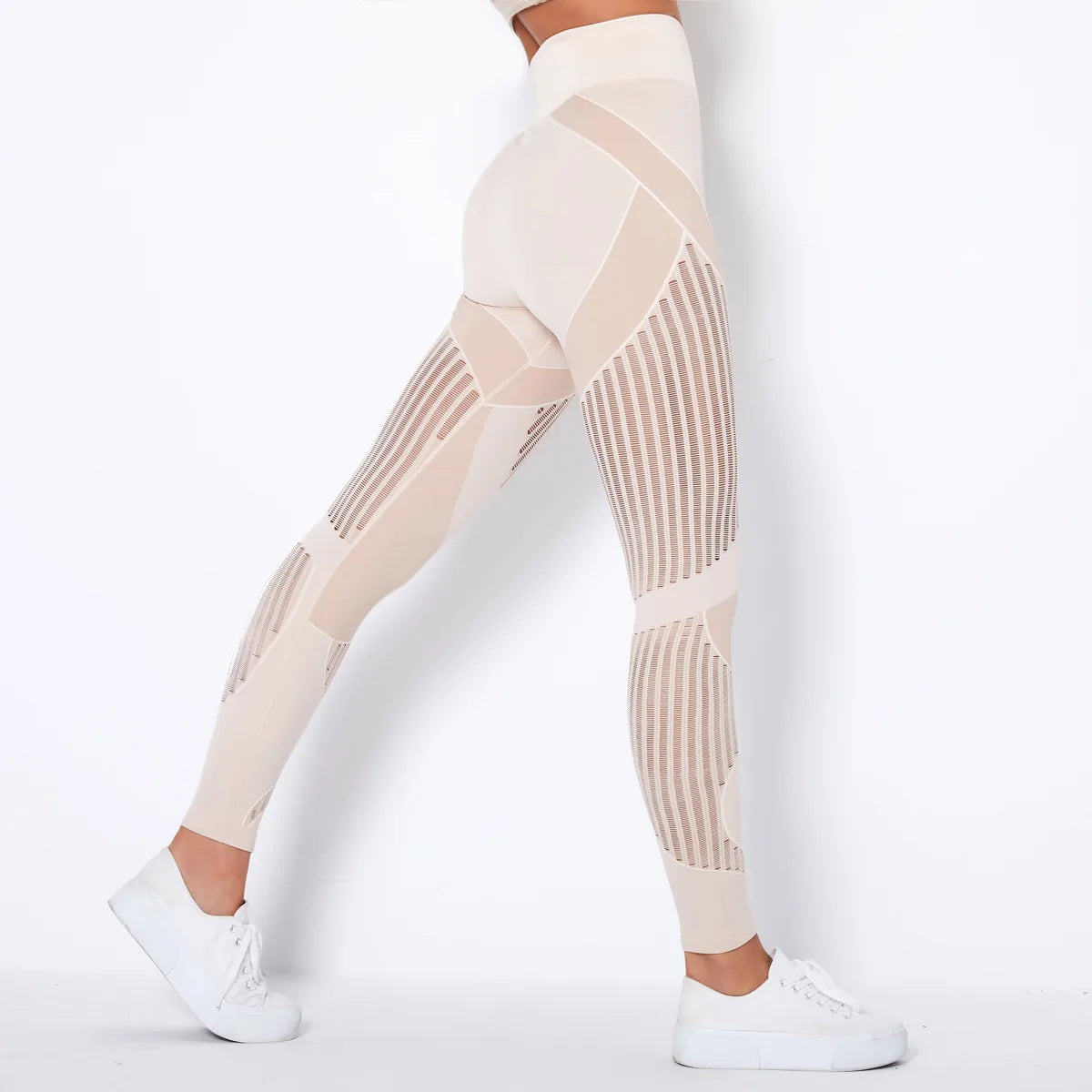 Women's Breathable Mesh Leggings Solid Yoga Clothes for Workout Fitness Wholesale Gym Outdoor Breathable Wear Butt Lift Feature