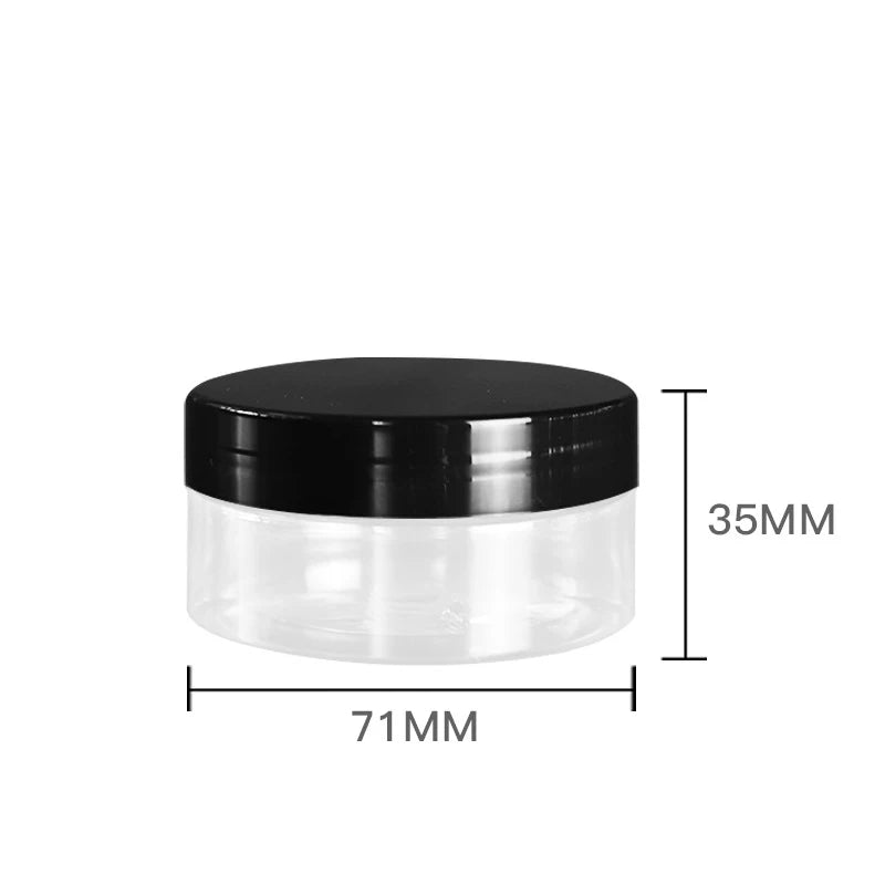 Wholesale 80g 80ml Empty Round Clear Cosmetic Body Butter Scrub Food Candy Clear PET Containers Storage Plastic Jar with Lid