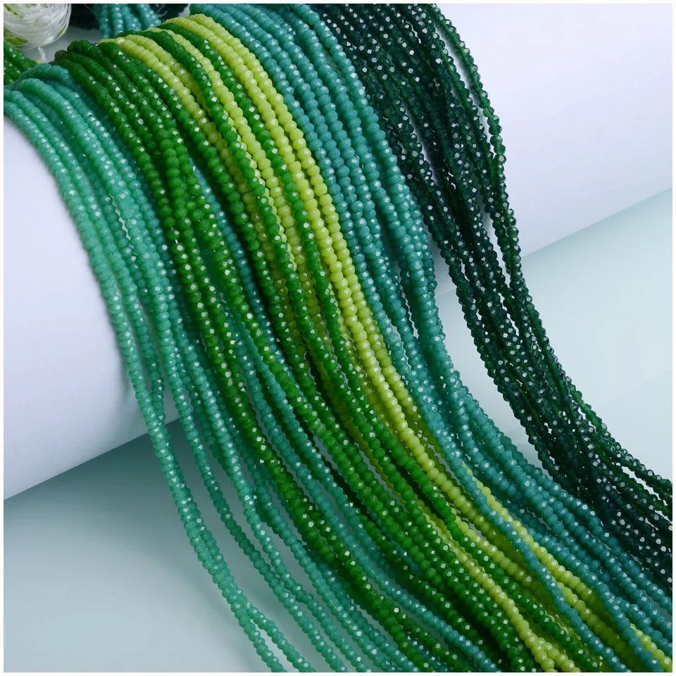 JC Crystal Faceted Rondelle Crystal Beads for Bracelet Making   Multi Colors Crystals 2mm Glass Beads