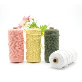 OEM 3MM Cotton Rope Macrame Cord Cotton Rope 4mm BASKET Twisted Natural Cotton Rope for Macrame