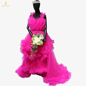 S1123T 2024 Multi-Color Net Gauze Robes Soft Milk Fiber Women's Nightgowns Comfortable Hot-Selling Nightwear Summer Home Use