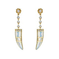 2021 Bohemia Jewelry 925 Silver Drop Dangle Mother of Pearl Hornearrings Women