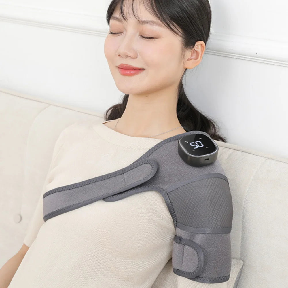 Hot New Electric Vibration Shoulder Elbow Knee Massager Hot Compress Multi-functional Heating Knee Pad Physiotherapy Cross Pads