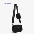 Square Leather Box Sling Bag Men Sling Crossbody Bag Mens Shoulder Leather Bags with Small Pouch
