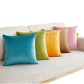 Luxury Multicolor Velvet Cushion Covers Woven Plain Square Soft Throw Pillow for Home and Hotel Use
