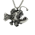 New 3D Stainless Steel Fish Pendant Retro Pendant Men's Titanium Pendant Jewelry Necklace for Man