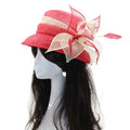 Fashion Women Ladies woman Sinamay Wide Brim UV protection Sun Hat Kentucky for Church Elegant Fancy Women Derby Formal Hats