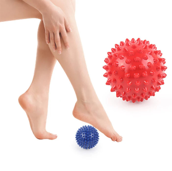 Physix Gear Sport Spiky Massage Balls Best for Plantar Fasciitis Trigger Points Neck & Back Pain Relief Deep Tissue Roller