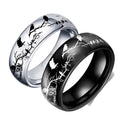 Hot Design 8mm Animal Bird Stainless Steel Ring Fashion Silver Black Charm Couple Jewelry for Women Men for Parties Wholesale