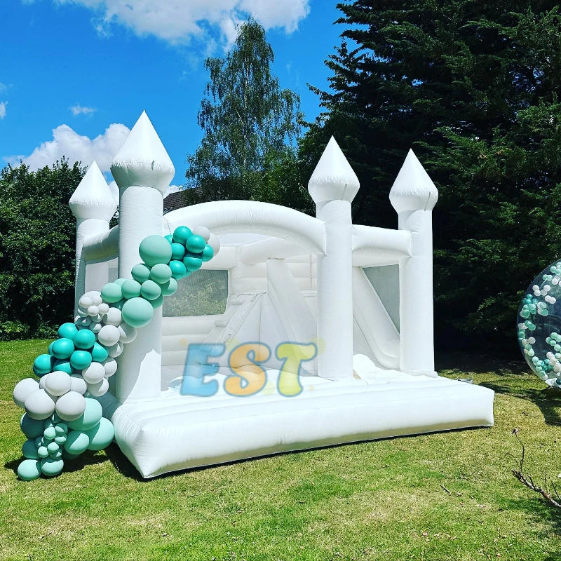 Best Selling Commercial Inflatable White Jumping Castle Combo Inflatable Bouncer Bounce House White Bouncy Castle With Ball Pit